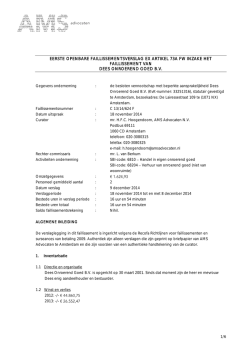 Verslag 1 - AMS Advocaten