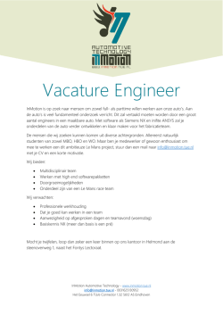 Vacature Engineer