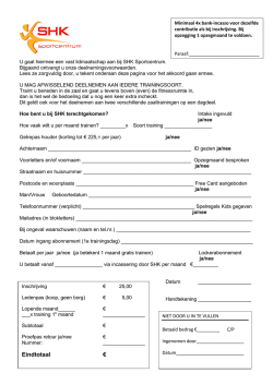 Inschrijfformulier Compleet