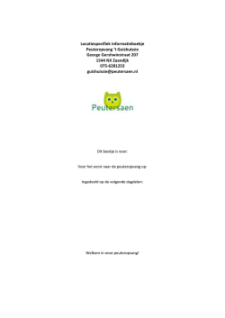 Informatieboekje Het Guishuissie 2014-2015