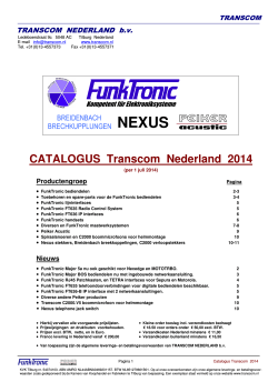 CATALOGUS Transcom Nederland 2014
