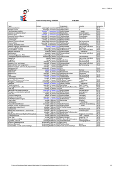 Festiviteitenschema GA 2014-2015