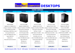 DESKTOPS - DecoNet Computers BVBA