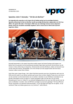 Speeches: John F. Kennedy – “Ich bin ein Berliner”