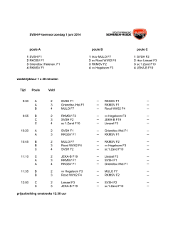 wedstrijdschema F-toernooi 01 juni 2014