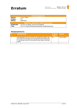 HL7v3 implementatiehandleiding erratum