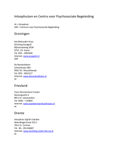 Inloophuizen en Centra voor Psychosociale Begeleiding Groningen