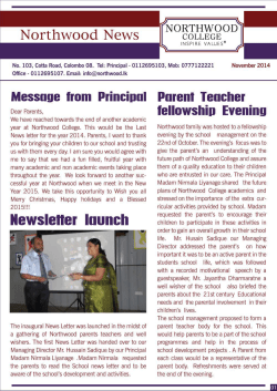 Page 1 Northwood News No. 103, Cotta Road, Colombo UB. Tel