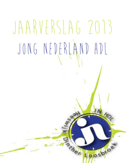 jaarverslag 2013 jong nederland HDL