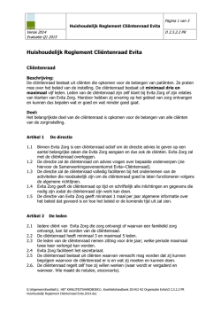 huishoudelijk reglement