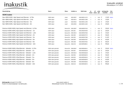 Inakustik prijslijst