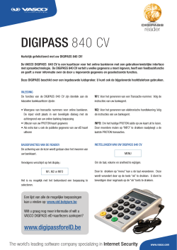 DIGIPASS 840 CV - DIGIPASS for eID