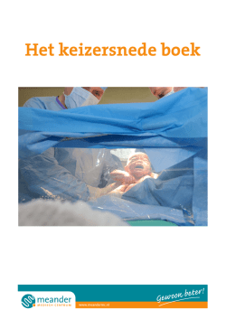 Het keizersnede boek - Meander Medisch Centrum