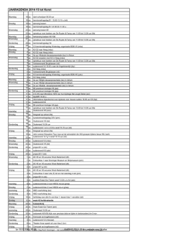 JAARAGENDA 2014-15 tot Kerst