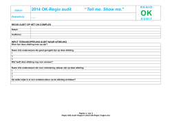 2014 OK-Regio audit “Tell me. Show me.” …
