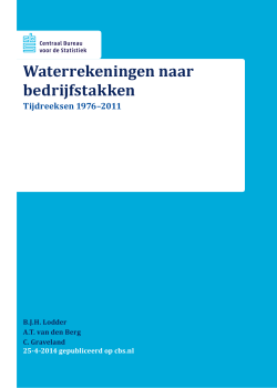 Waterrekeningen naar bedrijfstakken. Tijdreeksen 1976–2011