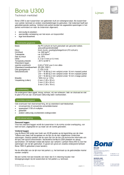 Productinformatieblad Bona U300