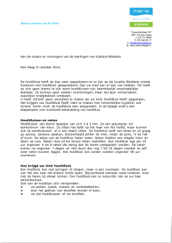 Info over hoofdluizen en neten - oktober 2014