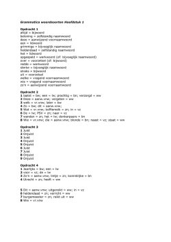 Grammatica woordsoorten Hoofdstuk 1 Opdracht 1 altijd