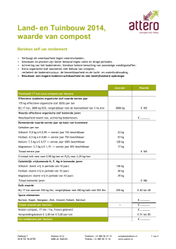 Land- en tuinbouw waarde van compost 12 maart 2014