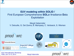 EUV modeling within SOLID / First European