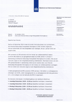 Instructie Erkende Energielabel Deskundige