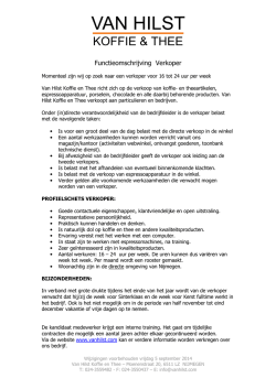 Functieomschrijving Verkoper