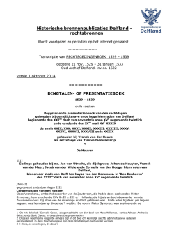Historische bronnenpublicaties Delfland