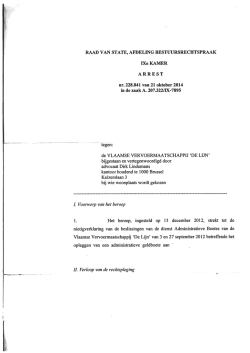 het arrest - Vlaamse Ombudsdienst