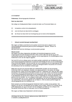 Inlichtingen bij mw. M.J. Dumont, telefoonnummer (026) 359 95 19 e