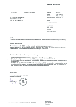 Verklaring betalingsgedrag Belastingdienst 25-09-2014