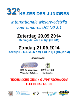Internationale wielerwedstrijd voor Juniores UCI MJ 2.1 Zaterdag