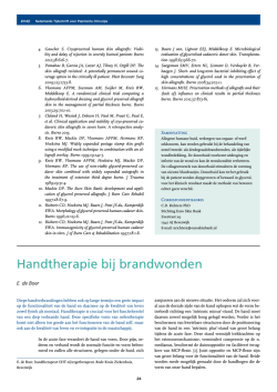 handtherapie bij brandwonden - Nederlandse Vereniging voor