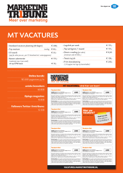 MT vacaTures - MarketingTribune