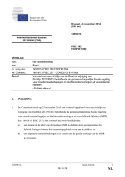 I. INLEIDING 1. De Commissie heeft op 25 november 2013