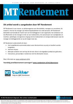Dit artikel wordt u aangeboden door MT Rendement