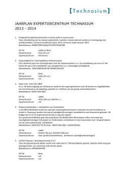 Jaarplan expertisecentrum 2013