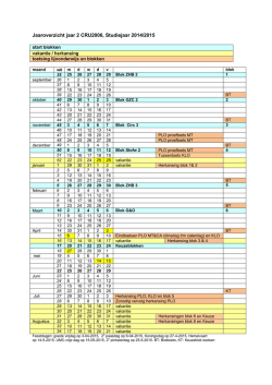 jaaroverzicht 2014-2015 Ba jr 2 2014