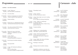 Programma Cursussen - clubs