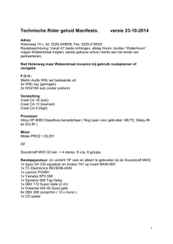 Download de technische rider van Manifesto