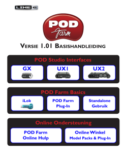 Line 6 POD Farm 1.01 Basic User Guide, Rev. I, Dutch