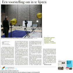 Wouter Hillaert, De Standaard, 22 oktober 2014