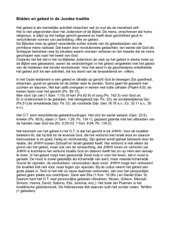 Bidden en gebed in de Joodse traditie