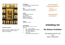 Inleiding tot - Evangelische Gemeente De Lichtstad