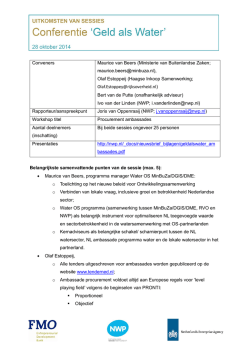 Verslag sessie Ambassades