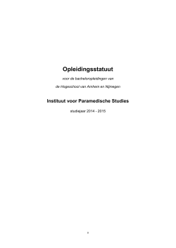 Onderwijs en examenregeling (OS/OER) IPS, studiejaar 2014-2015