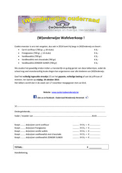 dit formulier - (W)onderwijze ouderraad