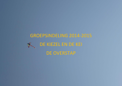 GROEPSINDELING 2014-2015 KK OS