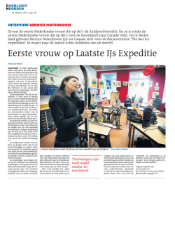 Eerste vrouw op Laatste IJs Expeditie