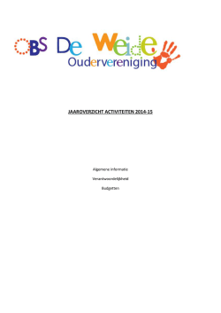 JAAROVERZICHT ACTIVITEITEN 2014-15